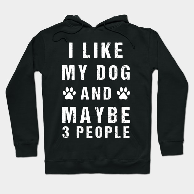 Funny I like my dog and maybe 3 people Hoodie by creative36